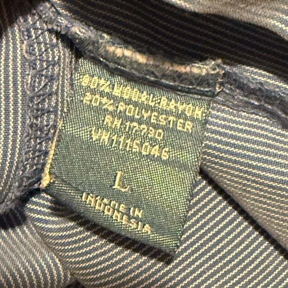 Breakwater Men's Shirt Sz Large SS Blue Button Up 80% Modal Rayon 20% Polyester - Picture 11 of 11